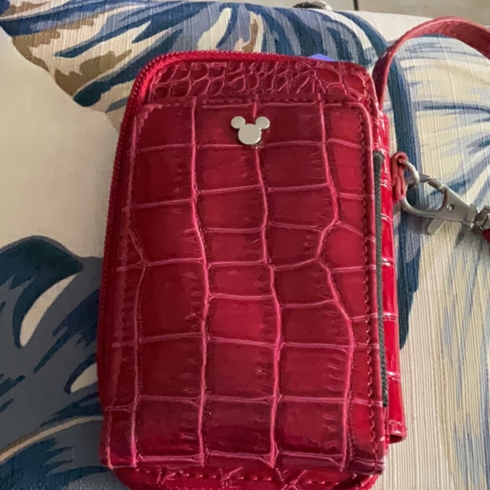 Disney Red Croc-Patterned Shoulder Bag